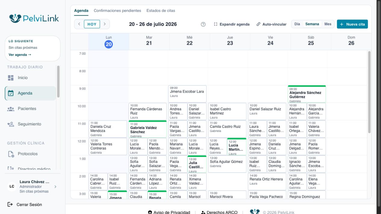 Agenda semanal de PelviLink